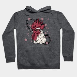 Rooster watercolor sketch Hoodie